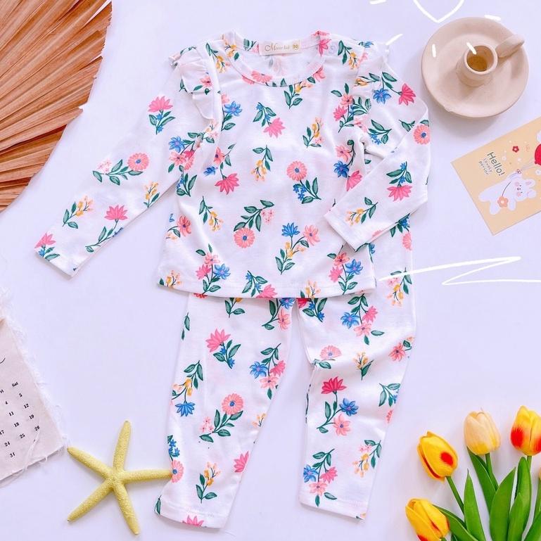 Bộ dài tay cánh tiên quần dài Bozip siêu mềm mịn mát cho bé gái từ 7-18kg - HÀNG LOẠI 1