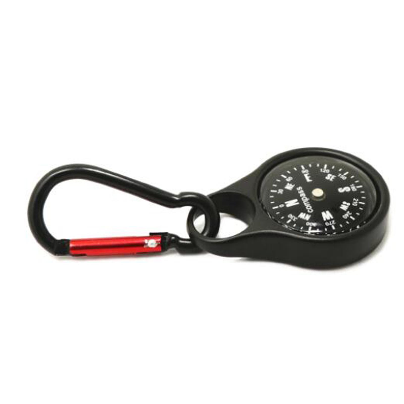 Portable Carabiner Compass Small Compass for Outdoors Emergency Survival Camping