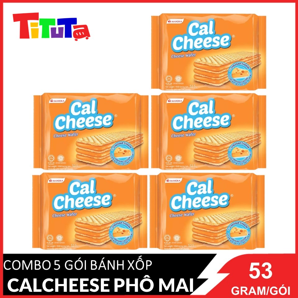 Combo 5 Bánh xốp phô mai Cal Cheese 48g X 5