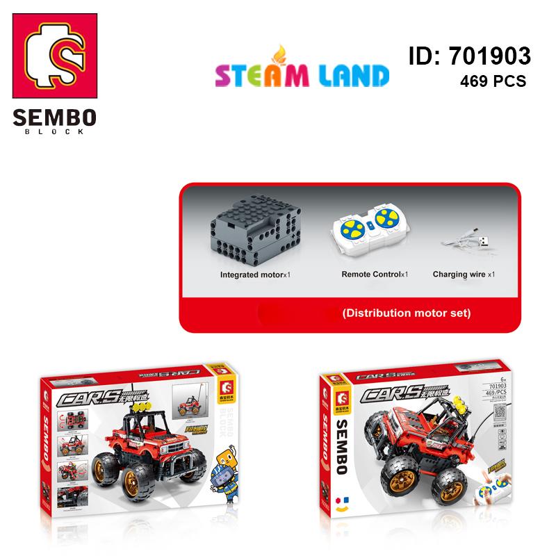 Đồ Chơi Lắp Ráp Xe Địa Hình Điều Khiển Từ Xa Red - SEMBO 701903