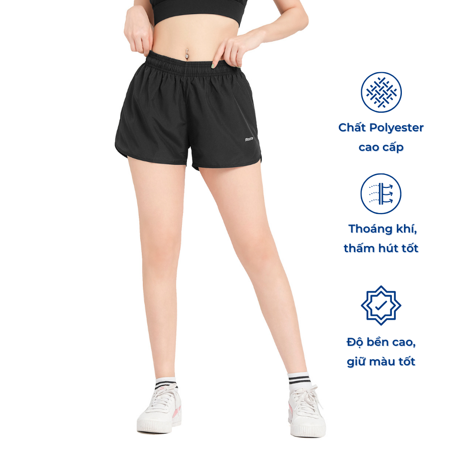 Quần short thể thao nữ REETA, lưng quần bo chun tiện lợi, form thể thao năng động khoe trọn vóc dáng - A1990