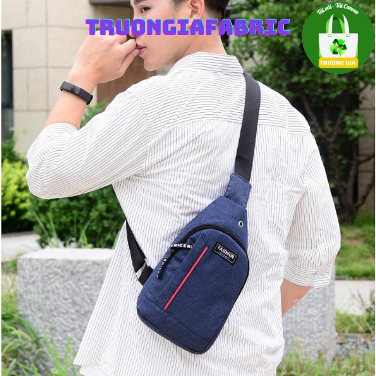 Túi đeo xách Nam thời trang túi đeo ngực túi đeo vai thể thao chống mòn ba lô một mảnh chống nước Màu Xanh Hải Quân