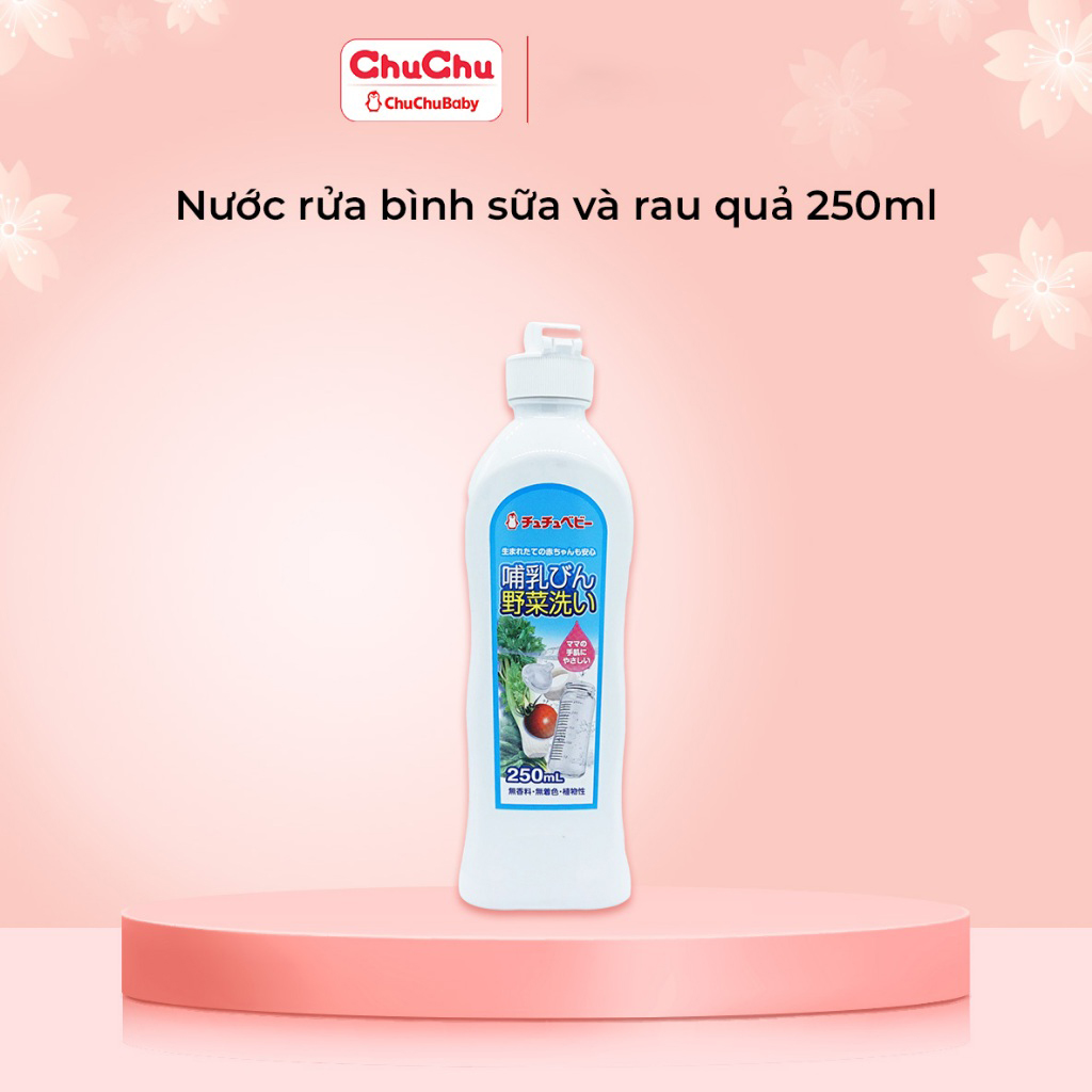Nước rửa bình sữa, núm ty và rau củ qủa Chuchu Baby