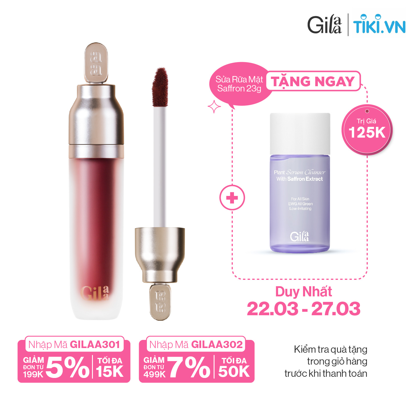 Son Gilaa Plumping Lip Serum - Phiên bản Velvet Tint Hoàn Hảo (3.8g)