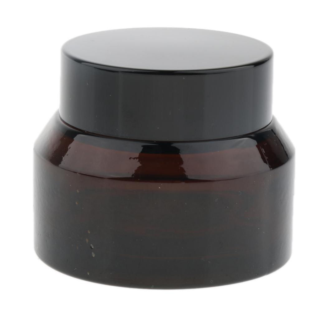 12 Pieces Amber Glass Refillable Cosmetic Makeup Cream Empty Lip Balm Eye Shadow