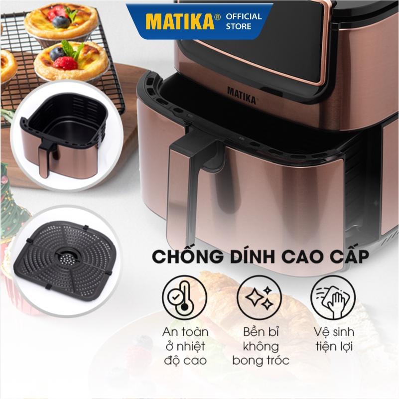 Nồi Chiên Không Dầu Điện Tử MATIKA 9.8L 1800W MTK-9198, Hàng Chính Hãng