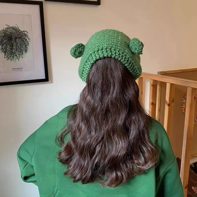 Băng đô len đan tai ếch giữ ấm dễ thương Mũ len cho bạn nữ và bé gái mùa đông