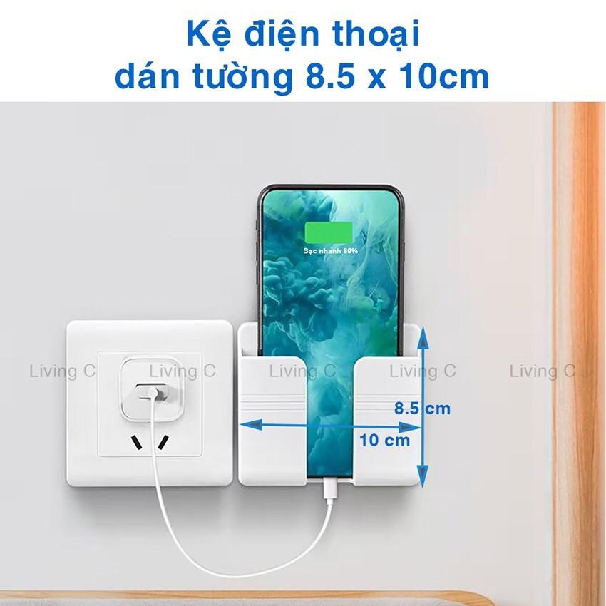 Combo 3 chiếc Giá đỡ DÁN tường tiện ích, đỡ điện thoại khi sạc, đỡ điều khiển tivi...