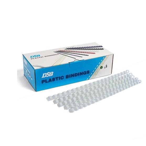Gáy lò xo nhựa DSB 12 mm - Trắng