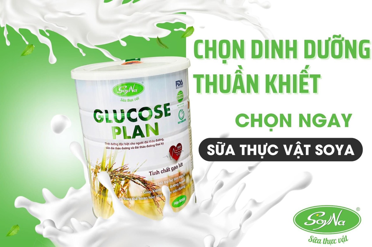 Sữa Hạt Glucose Plan Tinh Chất Gạo Lứt Soyna 800g - Sữa Ăn Kiêng, Bổ Sung Dinh Dưỡng cho Người Cao Tuổi, Tiểu Đường, Tim Mạch, Mỡ Máu, Xương Khớp, Kiểm Soát Đường Huyết, Bữa Ăn Thay Thế Hoàn Hảo Cho Người Bệnh - Tặng Bột Sữa Mầm Gạo Lứt 300g