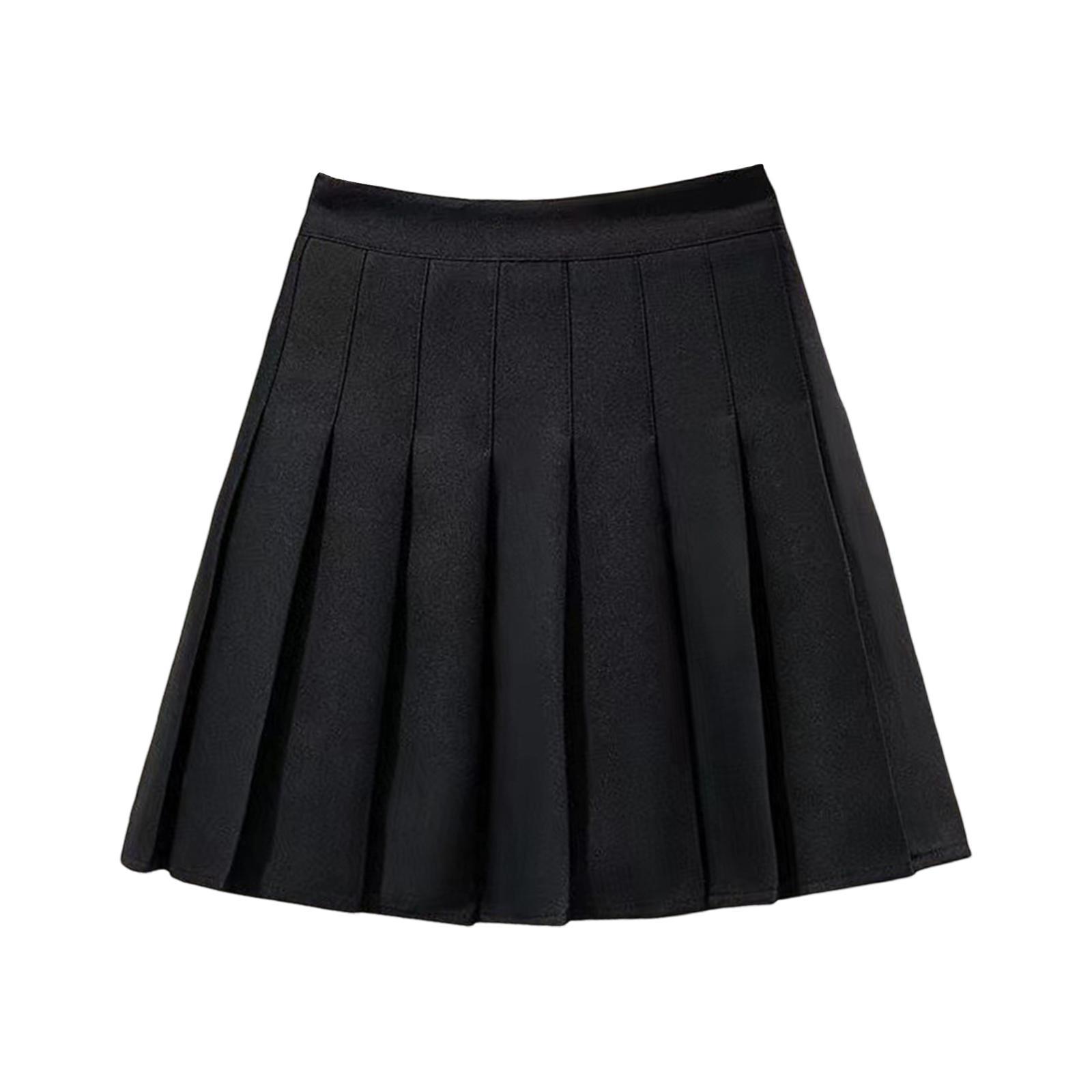 Women's Pleated Skirt, High Waisted A Line Skirt with Shorts, School Uniform Skirts, Comfortable Casual Mini Skirt Tennis Skirts for Golf