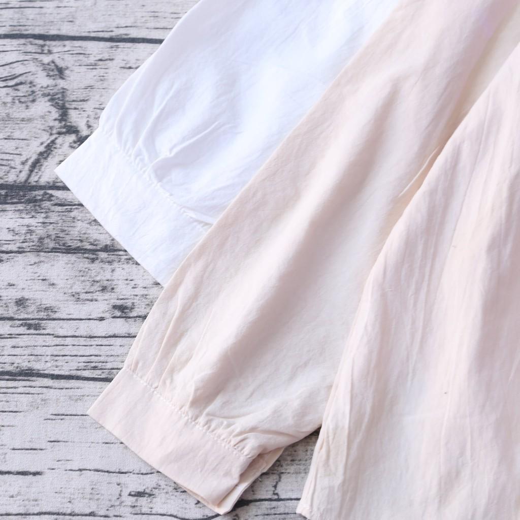 ÁO BABYDOLL TAY BỒNG PHỐI CỔ XẾP LY