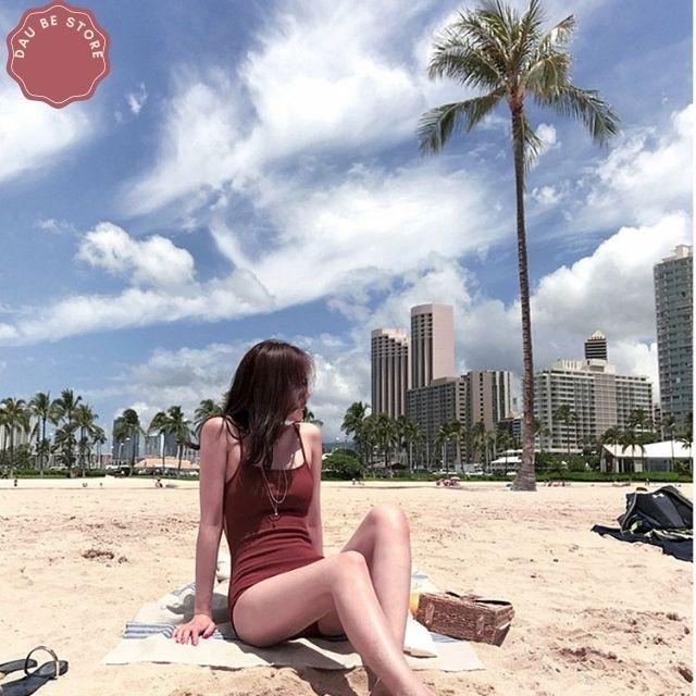 Đồ Bơi 1 Mảnh Liền Thân Hai Dây Cho Nữ - Bikini Buộc Dây Chất Liệu Cao Cấp Đi Biển Đi Bơi - DAUBE - B004
