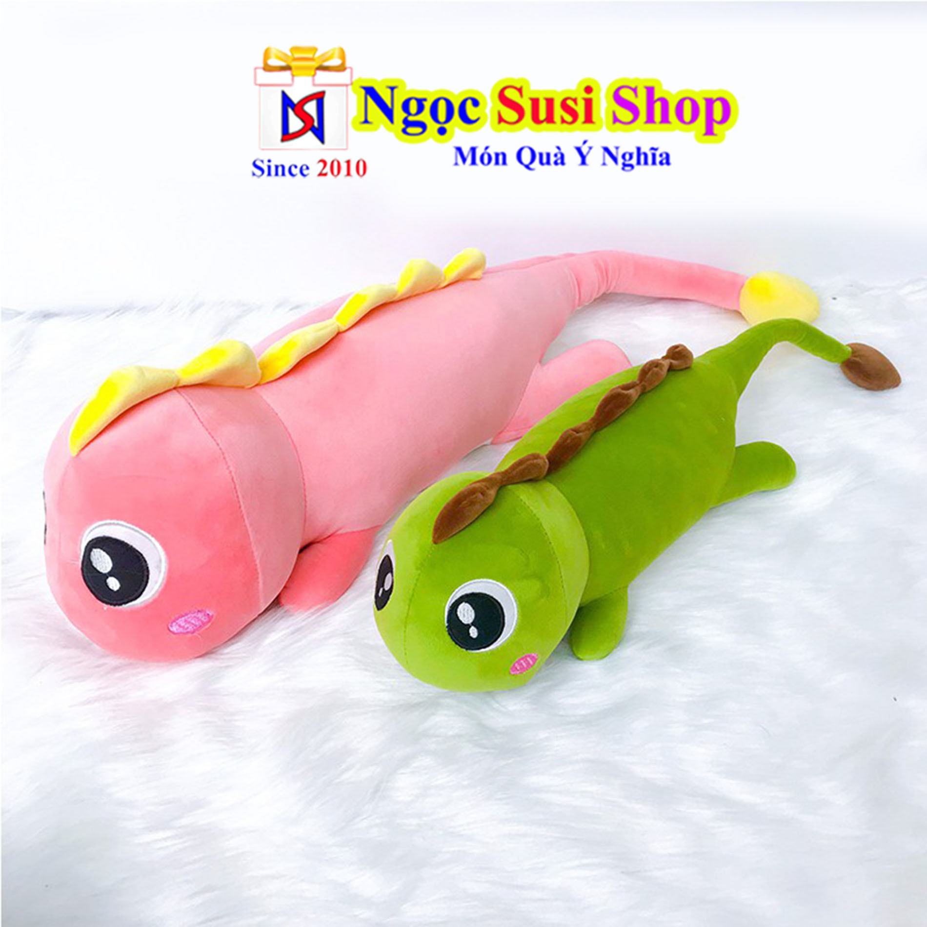 GỐI ÔM KHỦNG LONG MẮT LỒI SIÊU DÀI KHỔNG LỒ - GIAO NGẪU NHIÊN MÀU