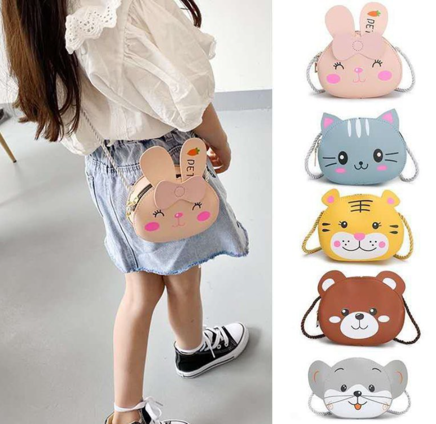 Túi đeo chéo mini Mèo Thỏ cute cho bé đi chơi và làm quà tặng trẻ em dễ thương