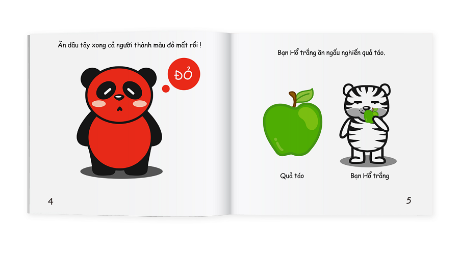 Sách Ehon Màu Sắc - Bữa Tiệc Sắc Màu Của Thú Trắng