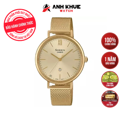 Đồng Hồ Casio Nữ Sheen Dây Kim Loại SHE-4539GM-9AUDF