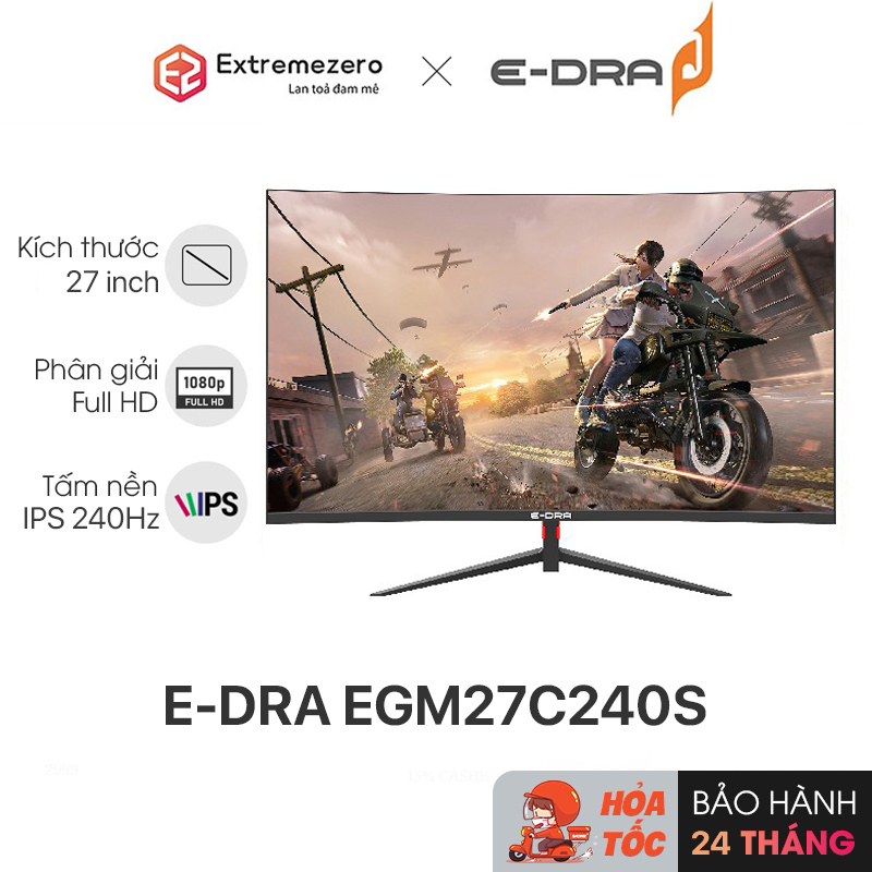 Màn hình máy tính gaming E-Dra EGM27C240s cong 27 inch FullHD 240hz - Hàng chính hãng