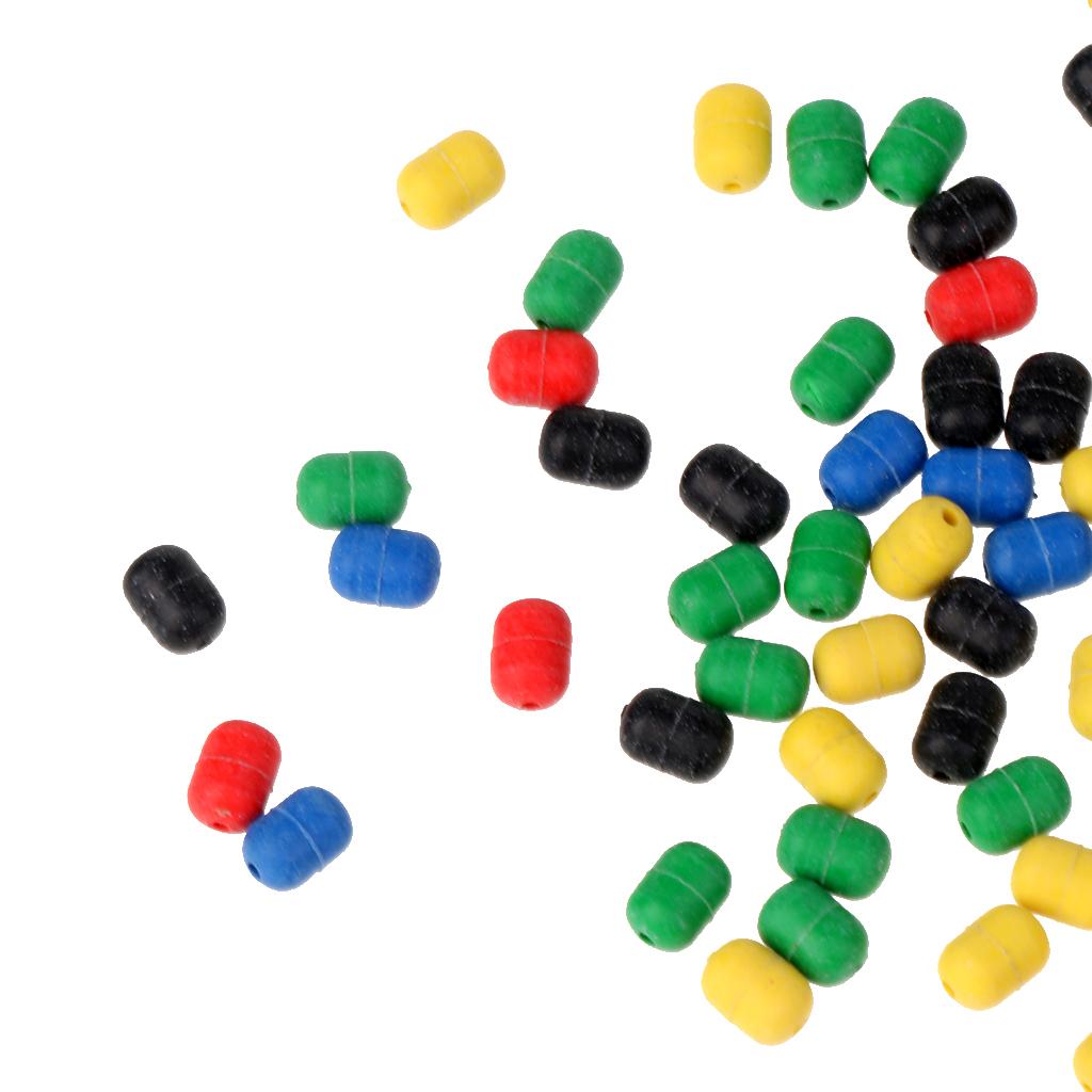 100pcs Sea Fishing Beads Rig Lure Making Beads Shock Buffer Beads Cylinder