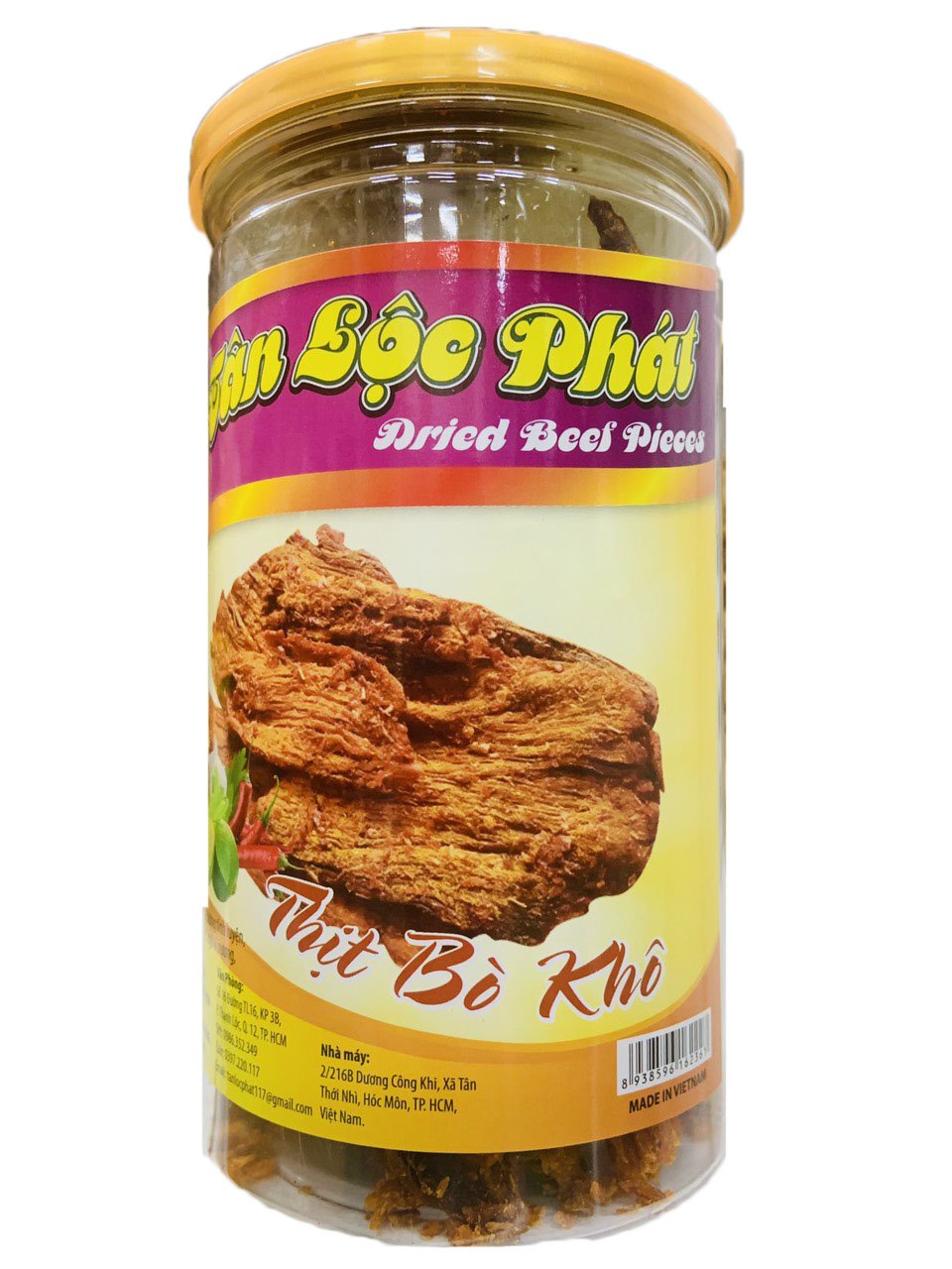 KHÔ BÒ MIẾNG CAO CẤP TLP - HŨ 250G