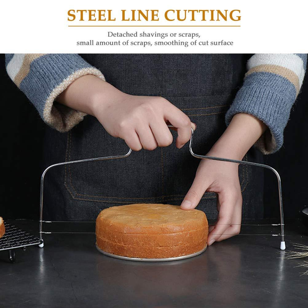 2pccs Glate Steel Cắt bằng thép không gỉ, với giá đỡ bánh bằng thép không gỉ cho bánh cấp, bánh điều chỉnh hai dây, cắt dây cắt dây, lát cắt bạc, lát bạc