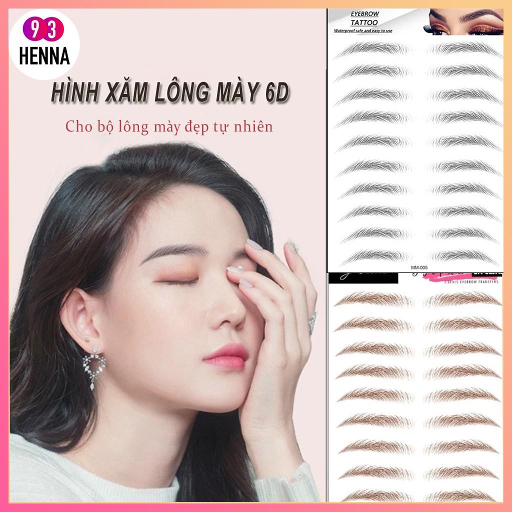 hình xăm lông mày, miếng dán xăm lông mày 6D - Tất tần tật 9 dáng mày hot nhất 2021