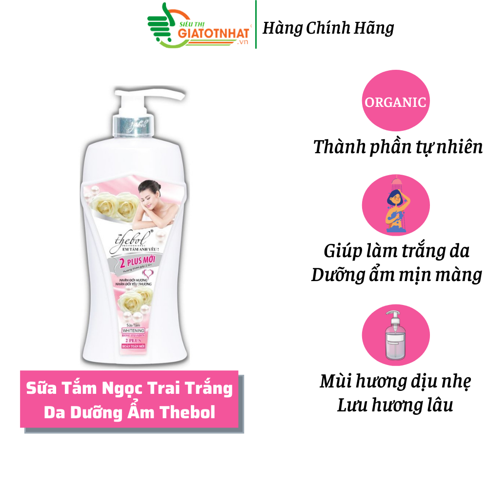 Sữa tắm thảo dược tinh chất ngọc trai nước hoa 2 Plus Thebol 925g