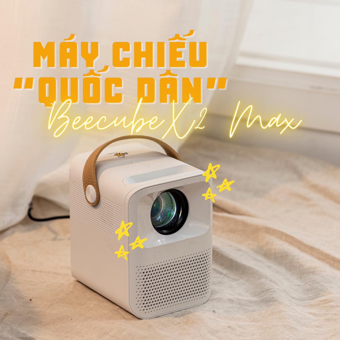 Máy Chiếu Mini BEECUBE Hệ Điều Hành Android + Kết nối Điện thoại + Full HD 1080 - Hàng Chính Hãng