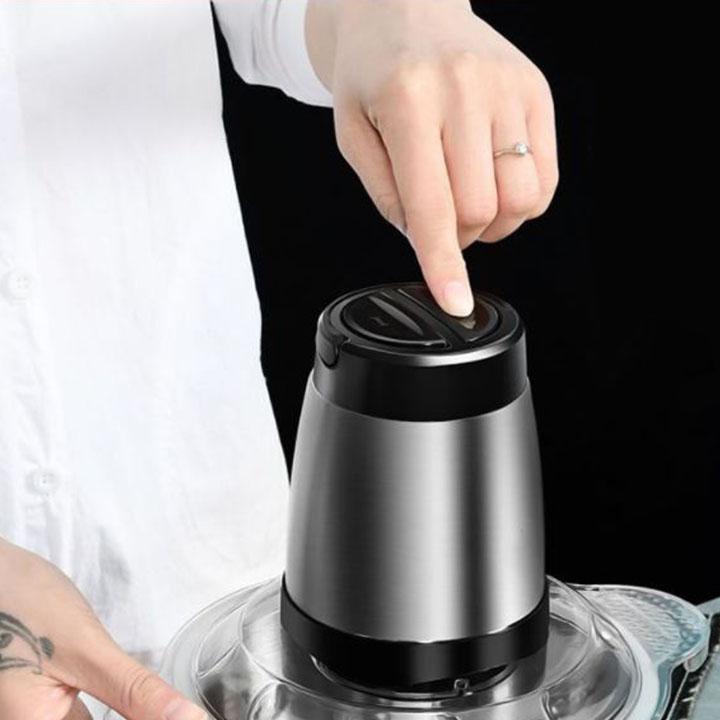 Máy xay thịt, cá và các loại nguyên liệu thực phẩm mềm - bạc- nút bấm đen - Hàng Chất Lượng