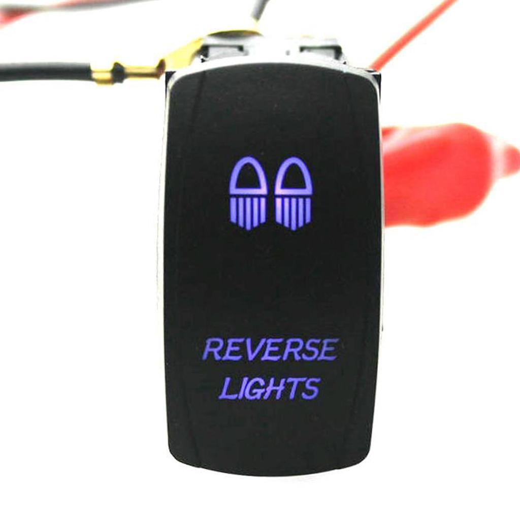 5 Pin 12V Boat Marine LED ON-OFF Illuminated Toggle Rocker SPST Switch S005 , Blue