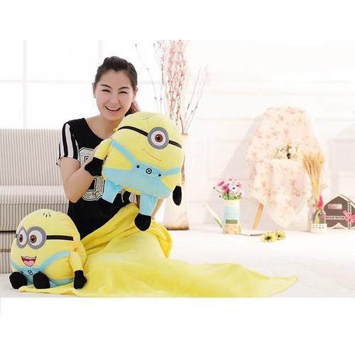 MỀN GỐI THÚ BÔNG 2 TRONG 1 KIỂU DÁNG MINION DỄ THƯƠNG