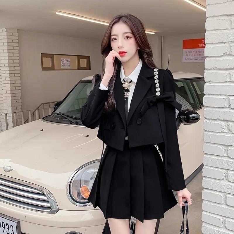 Set đồ Áo Blazer +chân váy xếp ly phong cách hàn quốc mẫu mới đẹp mã RB05