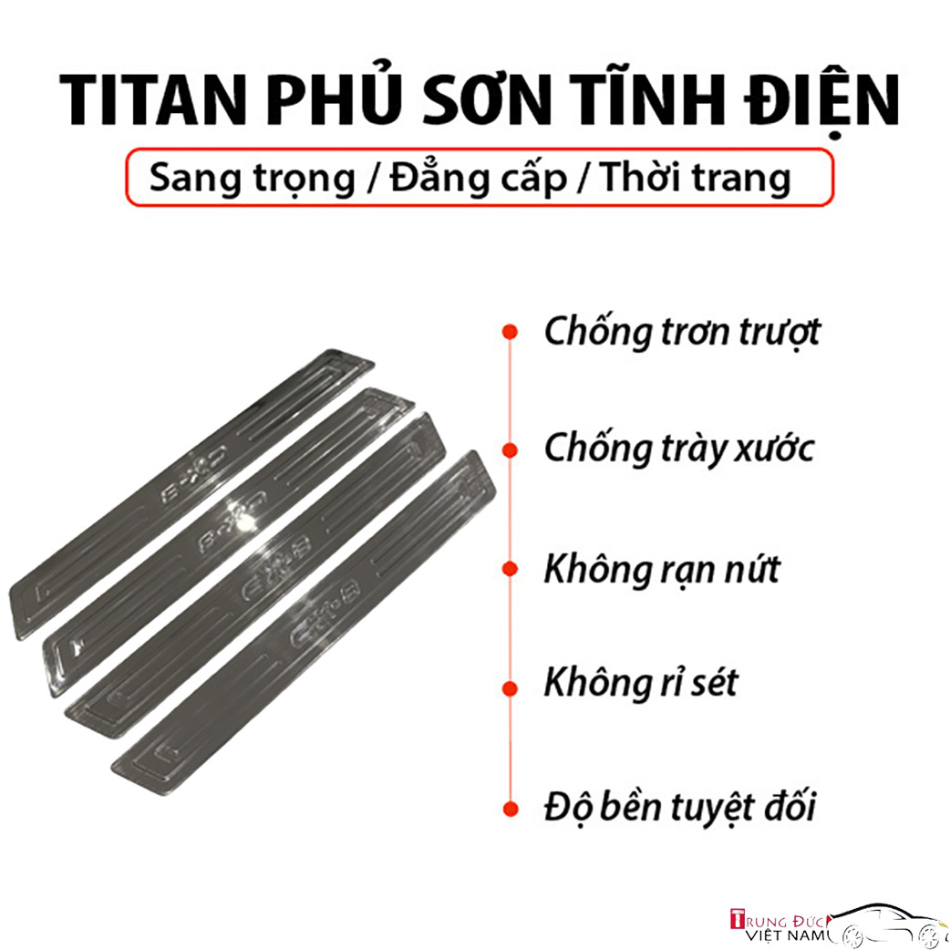 Ốp bậc cửa Titan dành cho xe ô tô MAZDA CX8 - Hàng Chính Hãng TDVN