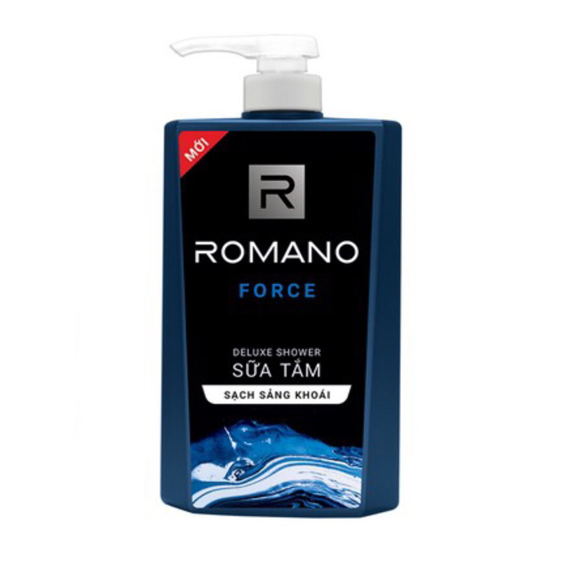 Bộ Dầu Gội và Sữa Tắm cho nam Romano Force (650ml*2) +Tặng 5 gói dâu gội Romano