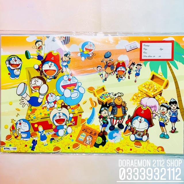 Combo 10 Bìa bao vở bao tập có sẵn bìa kiếng và nhãn tên Doraemon