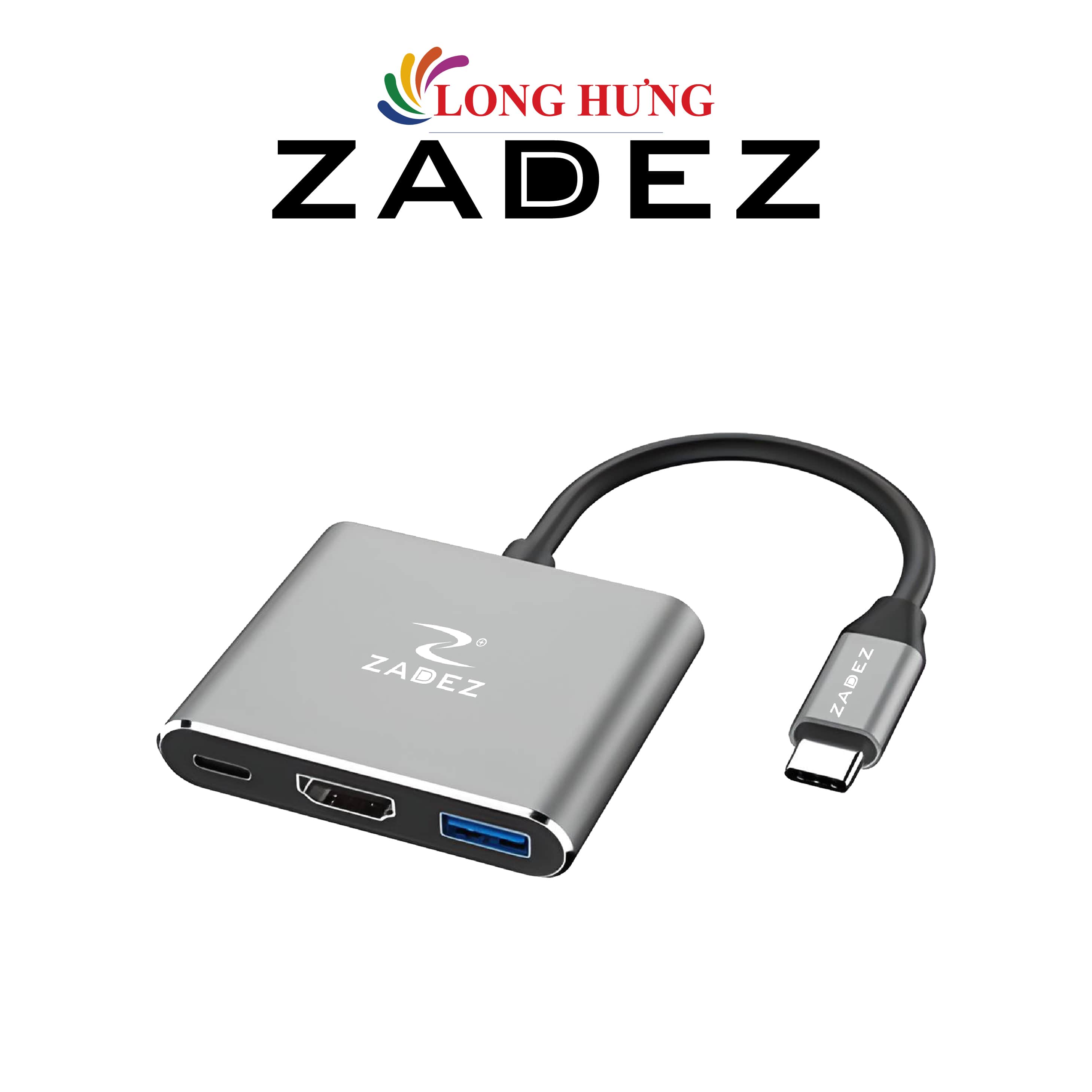 Cổng chuyển đổi 3-in-1 Zadez USB-C Power Hub ZAH-513 - Hàng chính hãng