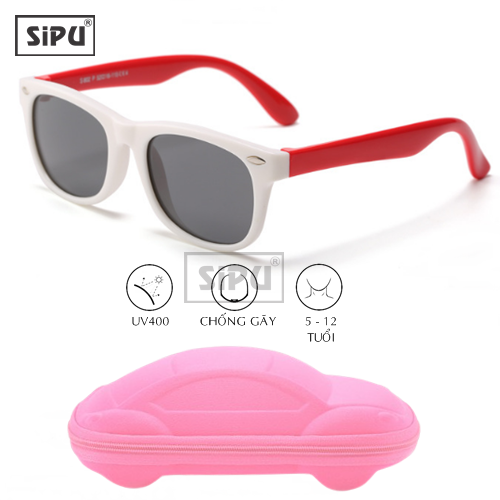Mắt Kính Trẻ Em SiPU Chính Hãng MK02 Cao Cấp Chống UV400 + Chống gãy Cho Bé Trai Bé Gái