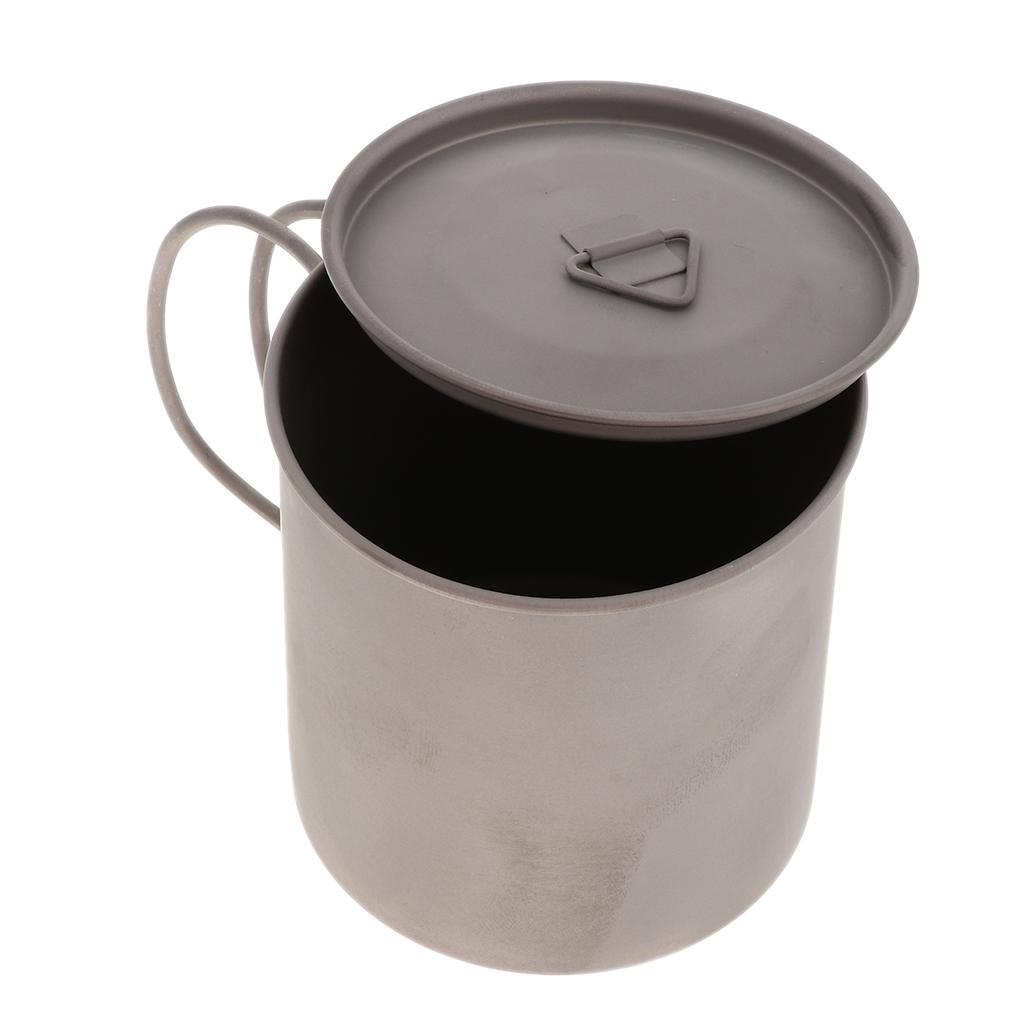 Titanium Outdoor Camping Cup Pot Travel Coffee Mug 400ml