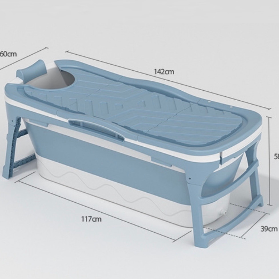 ( Size to nhất )Bồn tắm silicon gấp gọn dùng được cả người lớn -1,43m - Không kèm nắp