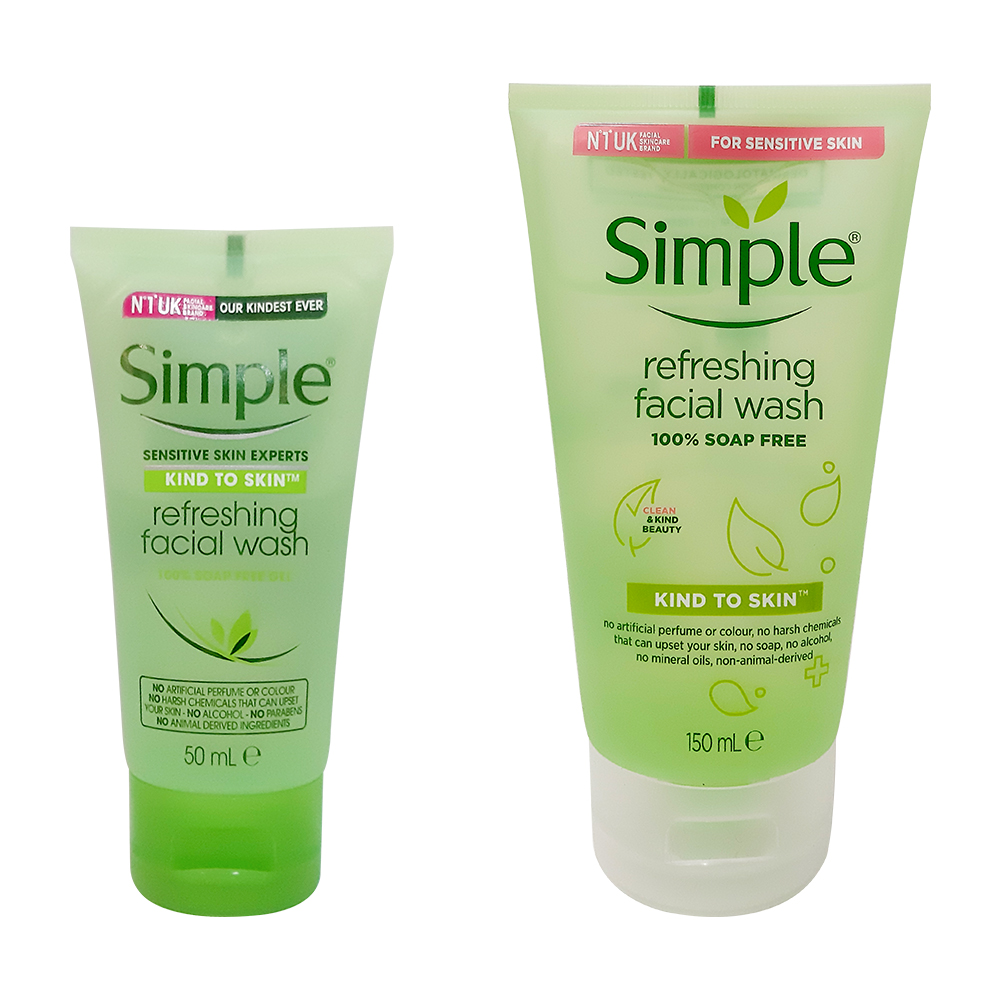 Sữa Rữa Mặt SIMPLE Kind To Skin Dạng Gel Cho Da Nhạy Cảm UK