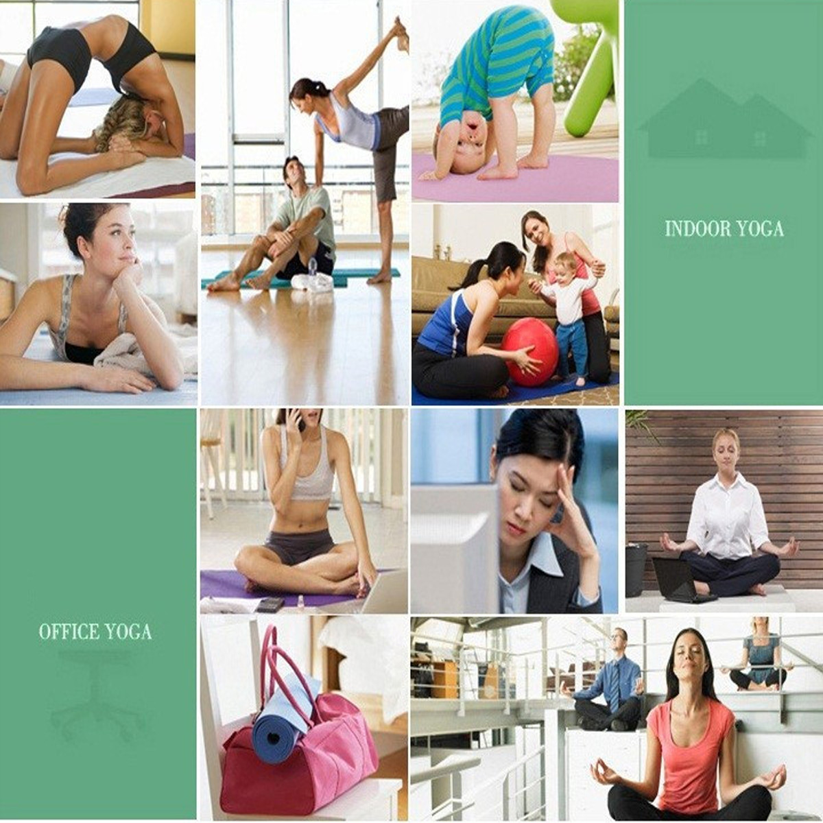 Hình ảnh Thảm Tập YoGa miDoctor + Bao Thảm Tập Yoga + Dây Thảm Tập Yoga (Giao Màu Ngẫu Nhiên)