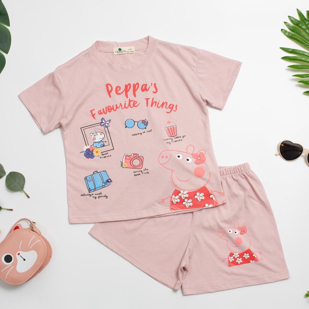: Bộ Bé Gái In Hình Elsa, Peppa BBG2303 Thương Hiệu Litibaby Size 6-10, Danh Cho Bạn Từ 21-30kg