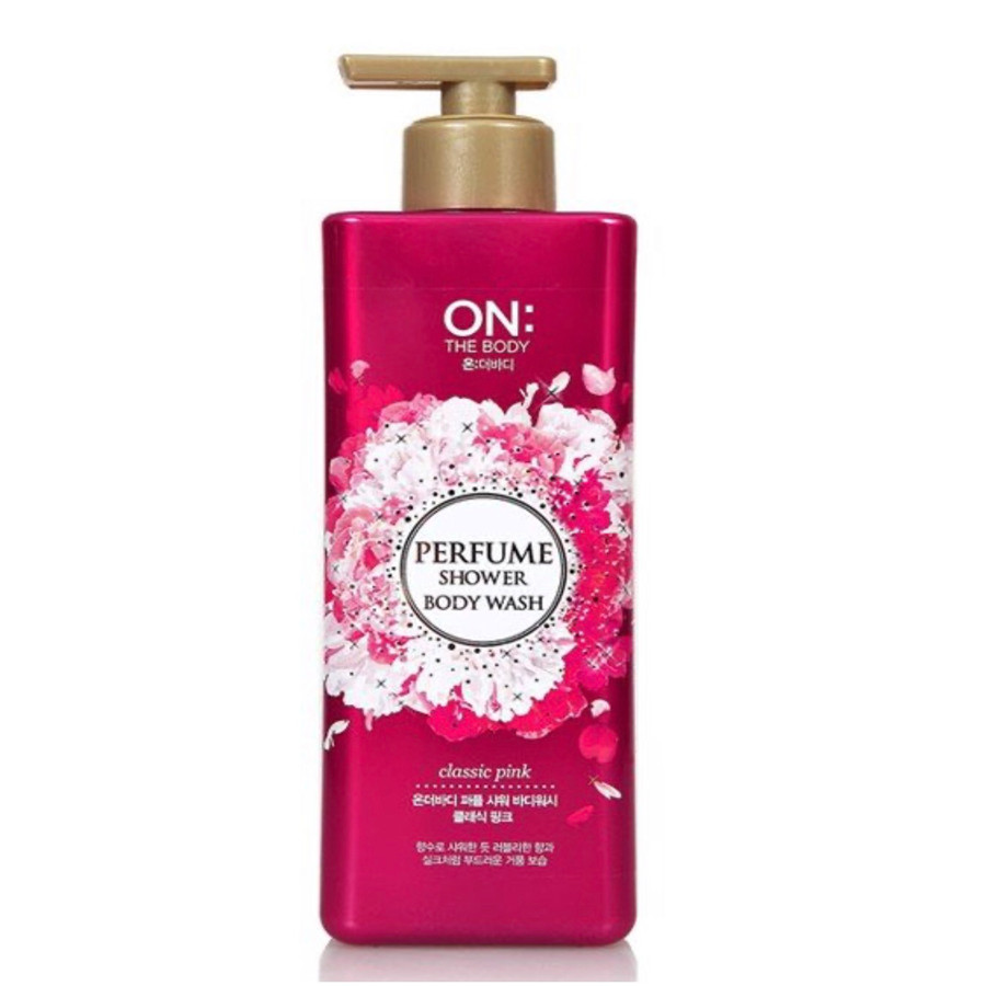 Hộp Quà Sữa tắm dưỡng ẩm hương nước hoa On The Body Perfume Classic Pink 500ml và Dầu gội dưỡng tóc Elastine Silk Repair 120ml