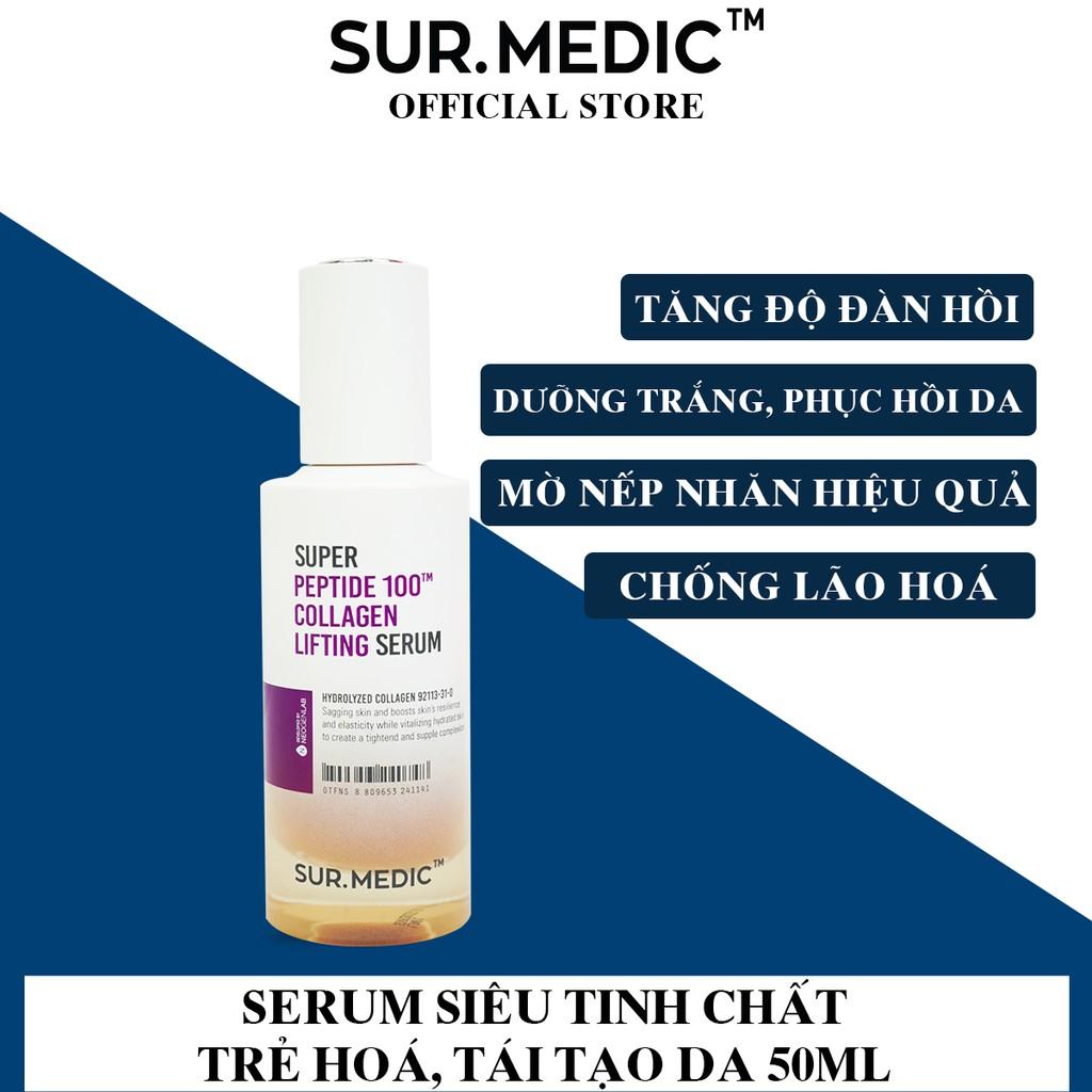 Tinh Chất Trẻ Hoá Da SURMEDIC Super Peptide 100tm Collagen Lifting Serum 50ml