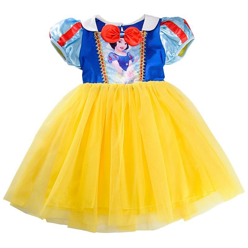 Váy Bạch Tuyết in hình tặng vương miện cho bé 20-26kg - VBTH2208