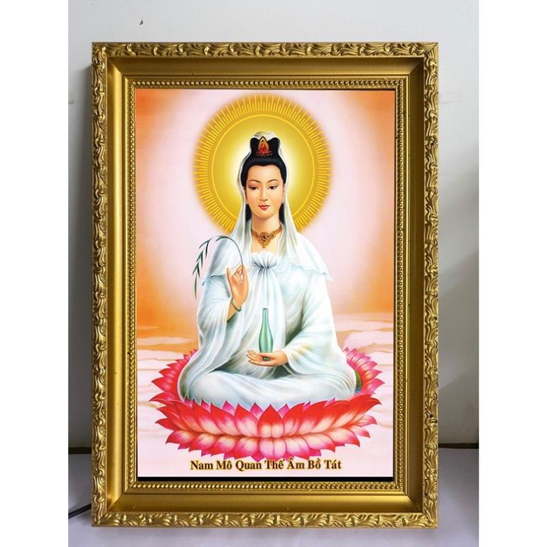 Tranh đèn led nhiều mẫu, adida , tam thánh, quan âm, dược sư, hình thờ cao cấp
