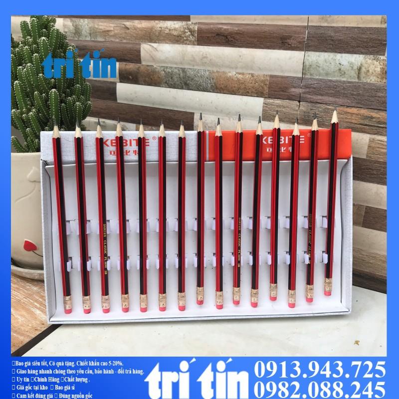 Bút chì gỗ 2B/HB thân lục giác kèm tẩy Classic BAOKE