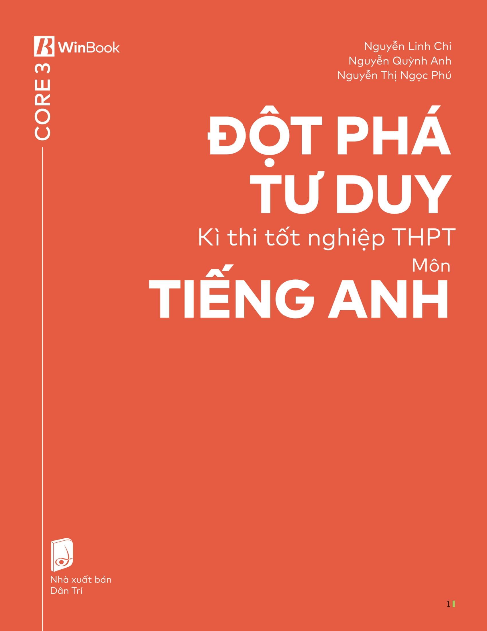 Sách - Đột Phá Tư Duy Kì Thi Tốt Nghiệp THPT - Môn Tiếng Anh