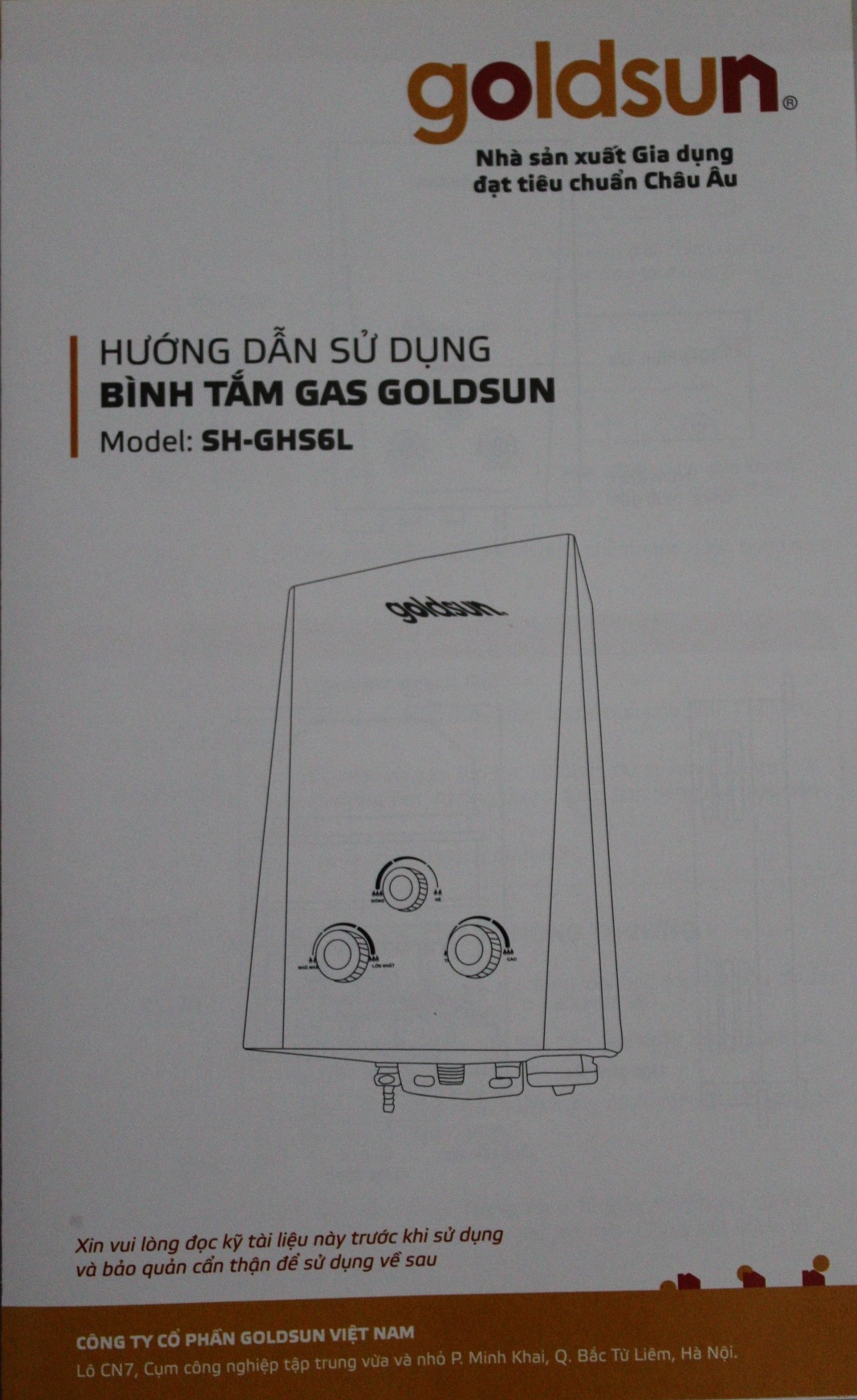 Máy Bình Tắm Nước Nóng Lạnh Trực Tiếp Dùng Gas Goldsun SH-GHS6L - Chính Hãng