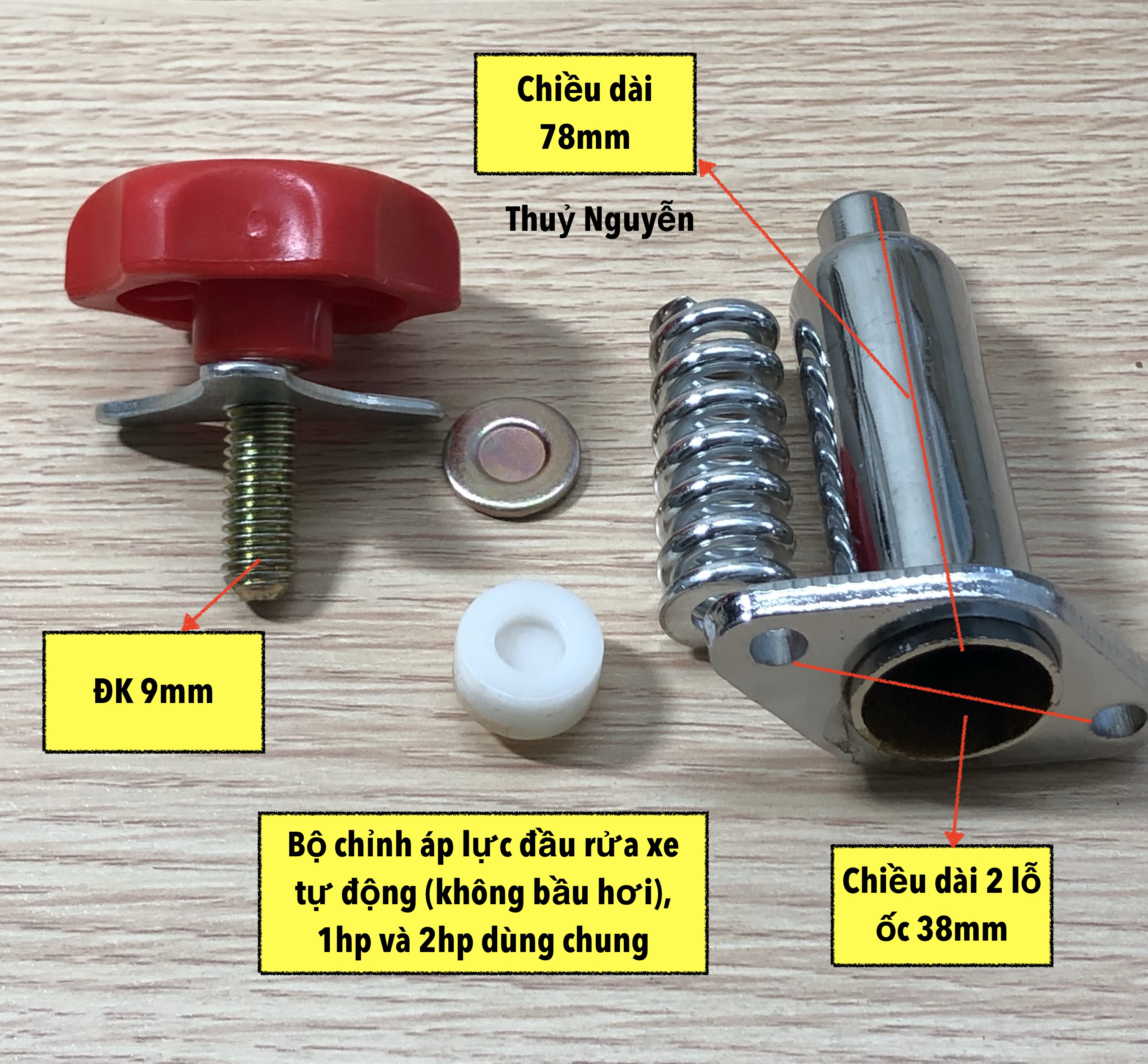 Cụm vỏ hoả tiễn/ Ruột hoả tiễn/ Bộ hồi nước/ Bộ chỉnh áp lực nước máy rửa xe tự động (không bầu hơi) 1hp và 2hp dùng chung